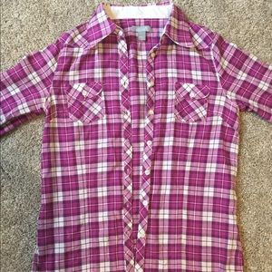 Magenta lightweight Flannel
